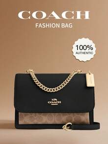 Coach Mini Klare Crossbody Bags For Women Small Square Bag With Signature Rivets Shoulder Bag Gift For Women - Dark Brown - View 1