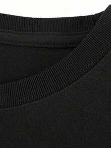 2026 New Fashionable Minimalist Casual Summer T-Shirt With Graphic Print, Crew Neck, Short Sleeves For Women, White, Women's Tops, Women's T-Shirts, Graphic T-Shirts For Women, O - 後退 - 查看 3
