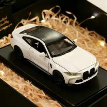 新款 M4 性能跑車模型 - 1/32 比例合金車模 - 可開車門/引擎蓋/後車廂 - 附展示底座，適合汽車愛好者收藏 - 桌面擺飾 - 房間裝飾擺件 - 生日禮物/情人節禮物/父親節禮物 - 彩色 - 查看 3