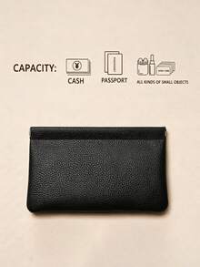 Portefeuille long en PU pour femmes, portefeuille long  de vache de première couche avec fermeture automatique, porte-cartes, sac à documents, fermeture automatique, sac de rangement pour écouteurs, câble de données, espèces, cosmétiques, articles de première nécessité, cadeau d'anniversaire, cadeau de la Saint-Valentin - Voir 14