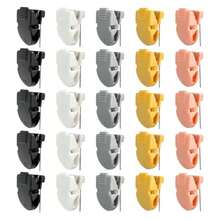 20pcs Colored Cubicle Clips For Fabric Walls, Panel Push Pin Clips, Fabric Panel Cubicle Accessories For Hanging Photos, Notes, Memos, Data Cables - Multicolor - View 9