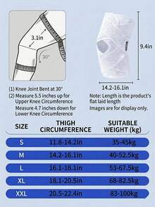 Vilico 1pc Breathable Sports Knee Sleeve, Compression Elastic Knit Knee Support Sleeve, Unisex, Suitable For Gym, Outdoor Activities, Fitness Training, Dance, Ice Skating, Running, Cycling, Yoga Sports Equipment Accessory - Multicolor - View 12