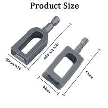 2pcs Steel Wire Knotting Tool, Drill Accessory, Used For Binding Steel Bars And Steel Wire, Portable Multi-Function Hex Shank Steel Wire Knotting Tool, Fast Knotting Tool, Suitable For Steel Wire Binding In Construction And Fencing - 2PC - View 3