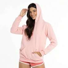 Set Of 2 Plain Kangaroo Jackets, Unisex, Comfortable Basic Winter Warmth - 2 Rosa - View 3