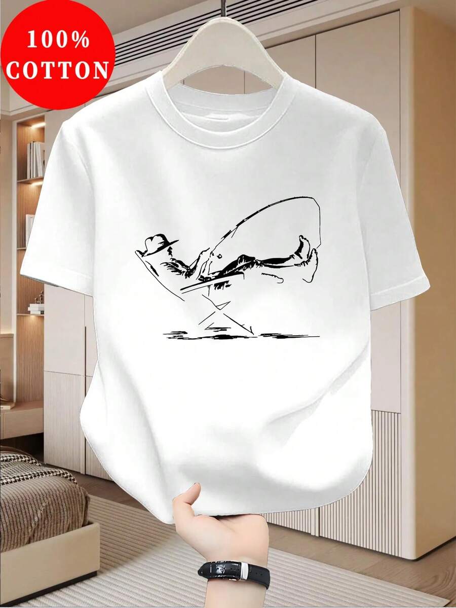 Men Outdoor Tees & Tanks - White - View 1