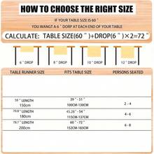 Fall Harvest Watercolor Pumpkins Table Runner Holiday Party Decor Reusable Farmhouse Kitchen Dining Table Runner Thanksgiving Decorations - Multicolor - View 10