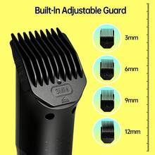 Conduroma Men's Body Hair Trimmer - Portable Electric Intimate And Groin Hair Trimmer Set, Waterproof Wet & Dry Use, With Replaceable Ceramic Blade, Ideal Gift - Black - View 7