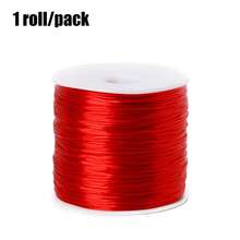 1 Rollo/Paquete de Cordón Elástico para Hacer Pulseras de 0.8mm, Hilo Elástico de Material de Nailon, Cuerda Elástica para Hacer Joyas DIY, Collares, Cuentas y Manualidades - 1 rollo/paquete - Ver 11