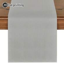 Table Runner, Adds Warmth And Natural Decor To Home, Modern Living Room Placemat Tablecloth, Dry Cleanable And Washable, Suitable For Entryway, Family Gatherings, Coffee Table, Living Room - Matte Light Gray - View 23