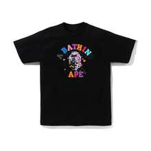 Retro Cartoon Animal Head Pattern Cotton Top - 黑色 - 查看 1