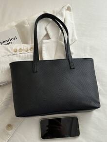 New Luxury Style High-End Pattern Versatile Women's Shoulder Tote Bag - Black - View 8