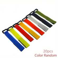 10/15/20pcs Fishing Rod Straps - Hook And Loop Strap Fasteners, Suitable For Outdoor Fishing Tools (Random Color Shipped) - Multicolor - View 12