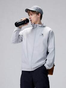 CAMEL CROWN Chaqueta de protección solar para exteriores para hombres, protección UV, impermeable, refrescante, absorbe la humedad, secado rápido. Adecuada para primavera/otoño/verano. Estilo unisex. - Gris espacial - Ver 6