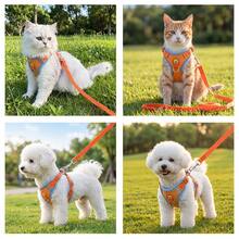 Reflective No Pull Dog Harness & Leash Set, Adjustable Escape Proof Soft Vest Harness For Small Medium Dogs & Cats, Comfortable Pet Walking Harness For Outdoor Training & Travel - MultiWarna - View 6