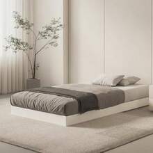 Base de cama con somier perfil bajo de 5 pulgadas base de colchón de metal de servicio pesado de 1500 libras con funda de tela fácil ensamblaje silencioso sin ruido antideslizante - Individual - Ver 5
