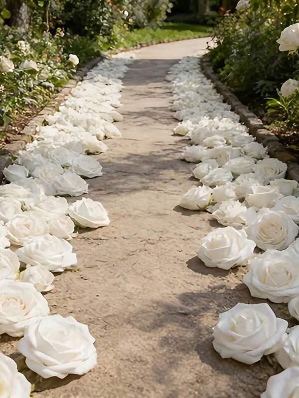 20 piezas Cabezas de Rosas Blancas Artificiales - Rosas Decorativas Blancas Falsas Realistas. Estas son excelentes utilería para fotografía y son perfectas para decorar lugares de fiestas festivas. Son ideales para una amplia gama de ocasiones, incluyendo bodas, propuestas de matrimonio, fiestas de cumpleaños, eventos temáticos, despedidas de soltero y soltera, inauguraciones de casas, reuniones de estilo vintage, aniversarios, despedidas de novia y talla grande.