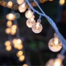 星星串燈 電池盒供電 低電壓 夢幻水晶球仙女燈 房間裝飾 求婚道具 氛圍裝飾燈 - 暖白光 - 查看 17