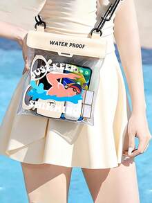 Summer Swimming Bag Printed With "Just Keep Swimming" Pattern,Holiday Beach Wallet, Lightweight Shockproof Waterproof Bag, Outdoor Sports Holiday Swimming Pool Sports Fitness Travel Bag,Screen Sealed, Suitable Swimming, Photography, Dustproof, Shockproof, Rainproof, Waterproof, Floating - Multicolor - View 11