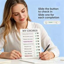 1pc Children's Chore Chart, Children's Visual Schedule Planner, ADHD Tool, Self-Discipline Learning Plan Task Organizer, RV Checklist, Planning Board, Checklist Board, Chore Organizer, Replacement Cardboard, Neurodiversity, Good Habit Tracker - A - View 4