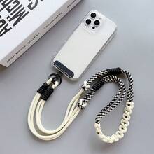 1pc 3-In-1 Adjustable Phone Lanyard, Neck Strap & Wrist Strap Anti-Lost Phone Holder - Multicolor - View 2