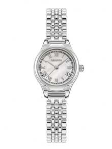 1pc Women's Exquisite Small Elegant Versatile Quartz Watch Suitable For Daily Wear - Silver - View 5