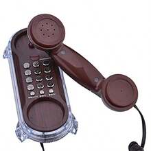 Cocoarm Teléfono Vintage Teléfono Retro Montado en la Pared con Luz de Fondo Azul de Diseño Ergonómico Claves Anti-Ropa para Decoración de la Oficina en Casa - Azul - Ver 3