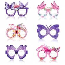 12pcs/Set Or 6pcs/Set Butterfly Glasses, Children's Birthday Party Gifts, Kids Surprise Gifts, Party Favors, Photo Props, Party Supplies - View 5