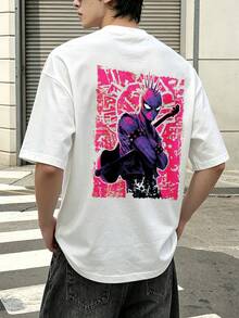 T-shirt graphique Marvel Spider-Man style années 2000, fond rose, 100 % coton, vêtements homme, chemise d'été, série Marvel, cadeau homme, streetwear - Blanc - Voir 4