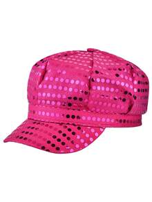 1/2pcs D EXCEED 70s Style Sequin Rhinestone Hat, Women's Party Dance Hat, Disco Daily Wear, Birthday Ball, Ballroom Stage Performance Carnival Accessory - Multicolor - View 16