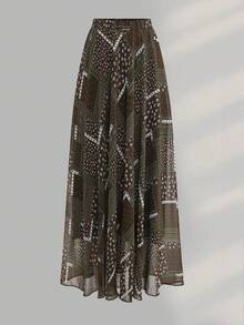 Dark Brown Patchwork Fabric