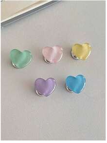 2/4pcs Heart Shaped Toilet Flush Handle,Floral Cartoon Flower Shaped Toilet Flush Button,Toilet Tank Button,Flower Shaped Toilet Plunger,Toilet Flush Button Press Tool,Creative Flower Drawer Pull,Easy Press,Bathroom Accessory,Suitable For Long Nails - Multicolor - View 8