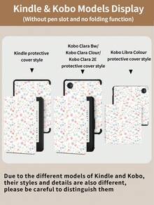Kingsung 花卉植物平板保護殼，相容於 iPad Air 8(M4)2026(11吋)、Air 8(M4)2026(13吋)、9.7/10.2/10.5/10.9/12.9/Pro 11、第10代，相容於 Galaxy Tab S6 Lite 10.4吋，相容於 Kindle Paperwhite 第12代 2024、Kindle (第11代) 2022版，柔軟防摔保護，智慧支架/自動喚醒/睡眠 - 彩色 - 查看 11