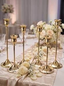 Candle Holder Set/Elegant Candle Holder, Metal Candle Holder, Cone-Shaped Candle Holder, Fireplace Decor Candle Holder, Wedding Decor Pillar Candle Holder, Elegant Metal Candle Holder, Vintage Candle Holder, Wedding Use, Holiday Decor, Banquet - Luxury Model - View 13