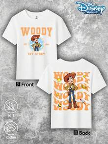 Disney Woody Design Summer T-Shirt, Suitable For Teenagers And Children, Is The Perfect Choice For Kids When Visiting Disneyland. - White - View 2