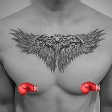 Eagle Wings Temporary Tattoo Sticker For Chest, Front, Back, Herbal Semi-Permanent Waterproof Long-Lasting Non-Reflective Fake Tattoo For Men And Women - Halloween - View 4