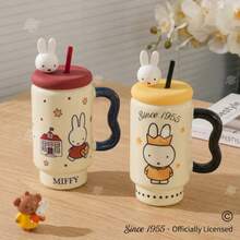 官方授權 MIFFY 陶瓷馬克杯，附曲柄手把、3D 兔子吸管蓋，3 種印花款式，陶瓷材質，可用微波爐與洗碗機。2026 TK 與 Ins 熱門款，實用日常咖啡杯，甜美女孩風 - 彩色 - 查看 8