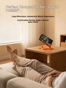 Bed Phone Holder, Slouchy Phone Stand For Lying & Side Lying, Universal Support For Bed & Sofa, Charging Friendly Design1pc - Multicolor - View 5