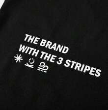 Adidas 夏季新款男女休閒寬鬆圓領短袖T卹 - 黑色 - 查看 7