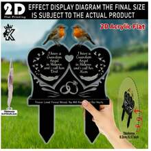 寵物紀念碑 2D 破碎心形與爪印觸感創意設計，防水且耐褪色，適合長期戶外放置。適用於墓園墓碑、花園紀念草坪及郊區寵物埋葬地，深情文字表達哀思並療癒失去毛孩好友的悲痛。 - D - 查看 6