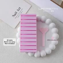 Kotak Penyimpanan Nail Art 10 Kompartemen, Desain Portabel Cetak 3D, untuk Klasifikasi Kertas Transfer Kuku dan Kertas Langit Berbintang, Alat Pengatur Meja - MultiWarna - View 11
