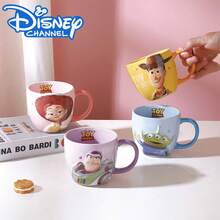 Disney 迪士尼3D陶瓷马克杯，470毫升/16盎司，可爱胡迪/巴斯光年/翠丝/外星人咖啡杯，可微波炉加热，理想的节日礼物，适合日常居家使用和粉丝收藏 - 彩色 - 查看 3