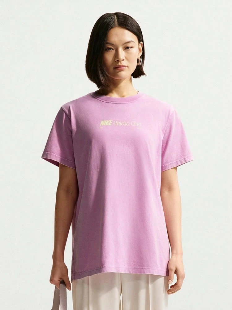 Nike Sportswear 女款寬鬆短袖T恤 IR7876-503 - 粉色 - 查看 1