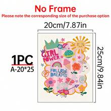 1/3PCS Canvas Wall Art Posters For Room Home Decor Optional Frame Room Decor Room Decoration Stuff Bedroom Decor Baby RoomDecorationGirlyBedroom Decor - Multicolor - View 18