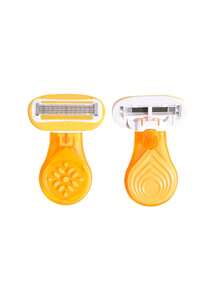 Yellow Women's Hair Removal Razor, Suitable For Underarms, Legs And Bikini Area. Portable Design, Yellow Manual Razor, Women's Bikini Manual Razor Blade, Replaceable Yellow Razor Head. Essential Travel Gift For Girls (Handle + Razor Head + Storage Box). Suitable For Summer Travel, Outings, Commuting, Work, College Students, Women, Also As A Gift For Sisters, Girls And Friends. - Multicolor - View 9