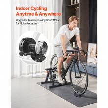 Bike Trainer, 6 Level Resistance, 26-29 In & 700C Wheels, Foldable Magnetic Bicycle Stationary Stand For Indoor Exercise Riding With Quick Release Skewer & Front Wheel Riser Block For Road Bikes - Magnetic - View 3