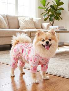3pcs Random Color Pet Pajamas, Adjustable Size, Suitable For Small And Medium Dogs - Multicolor - View 4