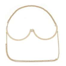 Women's Metal Chest Harness Body Chain,Geometric Bikini Body Jewelry,Fashion Statement Chain For Party,Prom,Nightclub& Beach Wear,Metal Body Accessory - 17A-000040-2 - View 20