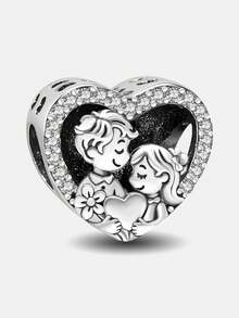 1Pc Fashionable Cat Loving Girl Heart-Shaped Bead For Various Professional Disciplines Fit For Women Bracelets Bangles DIY Jewelry Making And Daily - Beads - View 15