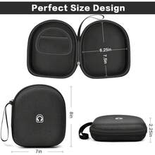 Casmilee Wireless Earphone Case And Carrying Case Compatible With Over-Ear Models, Gray (Box) XMCB - 黑色 - 查看 3