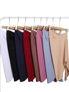 Breathable Daily Wear Convenient Elastic Tie-Up Split Modest Hijab Muslim Headscarf, Instant Hijab - Multicolor - View 8